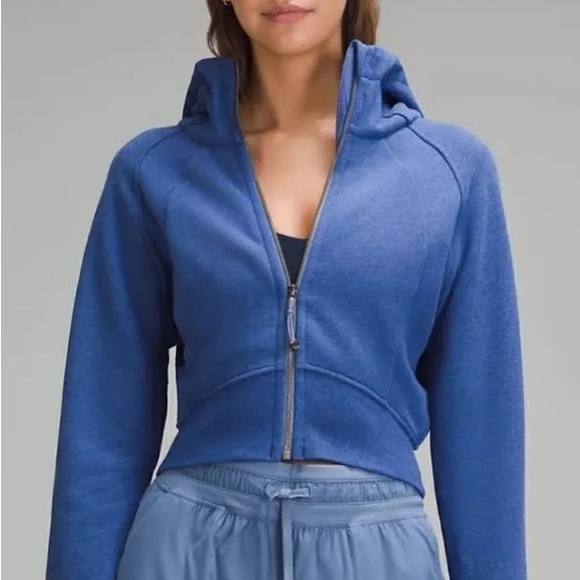 lululemon athletica Heathered Oasis Blue Cropped Scuba - Picture 1 of 13